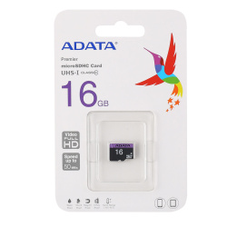 Карта памяти microSDHC Card (T-Flash) 16Gb класс10 UHS-1 A-DATA