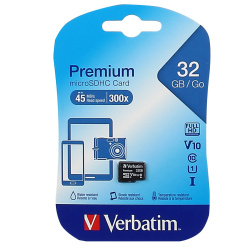 Карта памяти microSDHC Card (T-Flash) 32Gb класс 10 UHS-I 45MB/s Verbatim 44013