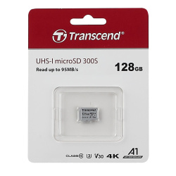 Карта памяти microSDXC 128GB Class 10 UHS-I U3 V30 A1 (без адаптера) Transcend