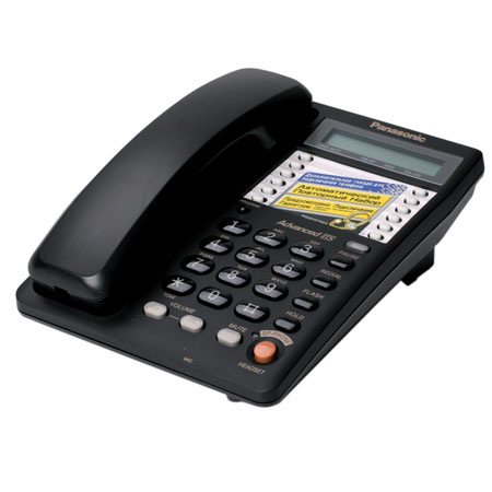 Телефон, Panasonic, KX-TS2365RUB, черный, ЖК-дисплей, спикерфон