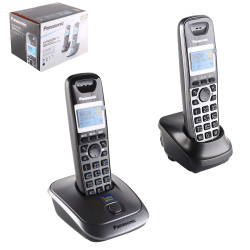 Радио телефон Panasonic KX-TG 2512 RU1 (2 трубки, АОН, подсветка дисплея, спикерфон)