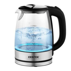 Чайник электрический Centek СТ-0058 стекло (1.7л./2200Вт/диск)