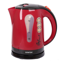 Чайник электрический Centek СТ-1007 Red (1.8л./2200Вт/диск)