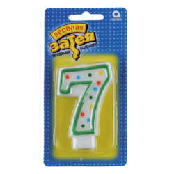 Свеча для торта Цифра 7 1502-0149