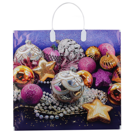 Пакет сумка, Самоцветы, 35*38 см, ПНД, толщина 80 мкм, ручка пластиковая, Интерпак - с доставкой в интернет-магазине Бумага-С