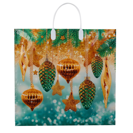 Пакет сумка, Роскошь, 35*38 см, ПНД, толщина 90 мкм, ручка пластиковая, Интерпак - с доставкой в интернет-магазине Бумага-С