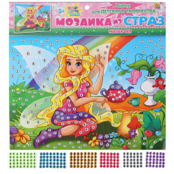 Мозаика стразами А5 (19*26см) Милая фея М-7325
