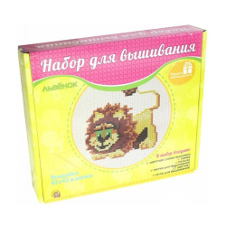 Вышивка мулине Львенок (с пяльцами) НШ-7792