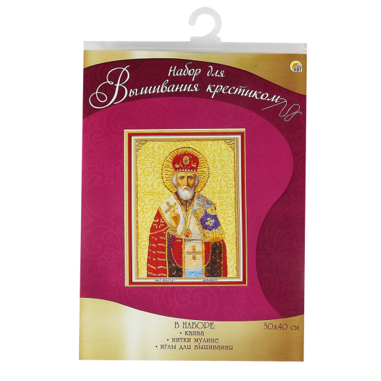 Набор для вышивания крестом PANNA Икона Святителя Николая Чудотворца