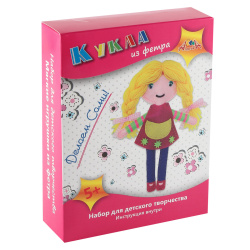 Набор для шитья из фетра Кукла в красном платье С3309-02