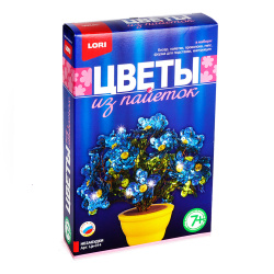 Плетение из пайеток Цветы Незабудки Цв-014