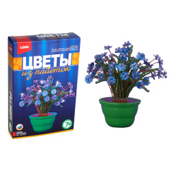 Плетение из пайеток Цветы Синие васильки Цв-003