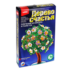 Плетение из бисера и пайеток Дерево счастья Яблоня в цвету Дер-001