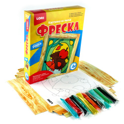 Фреска песком Ежик с яблоками Кп-037