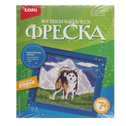 Фреска песком и блестками Сибирский хаски Кб-010