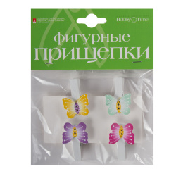 Прищепки деревянные набор 4шт №2 Лето 2-182