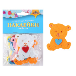 Декор из фетра самокл Мишка С3369