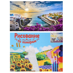 Раскраска по номерам на холсте 30*40 Палитра Лунная фея с черным котенком Х-5262