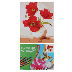 Раскраска по номерам на холсте 30*40см Маки RSL0073