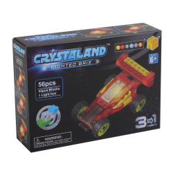 Конструктор пластик светодиодный CRYSTALAND 3 в 1 Гоночный автомобиль 55дет SM324186
