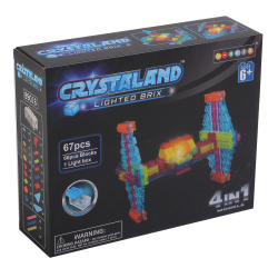 Конструктор пластик светодиодный CRYSTALAND 4 в 1 Космический истребитель 66дет SM311924