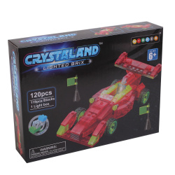 Конструктор пластик светодиодный CRYSTALAND Гоночная машина 120дет SM324192