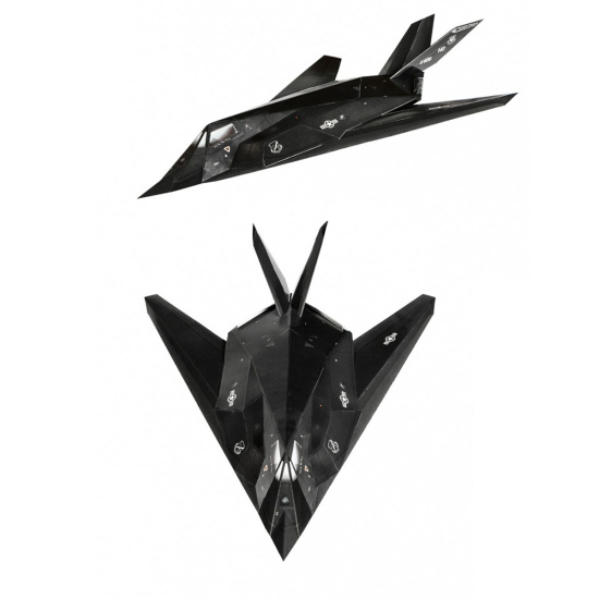 Самолет F-117, Сборная игровая модель из картона, серии Военная техника, Умная бумага