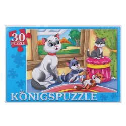 Пазлы 30эл 215*300 Милые кошки Konigspuzzle ПК30-9988
