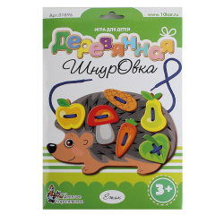 Развивающая игра Шнуровка дерево Ежик 01896