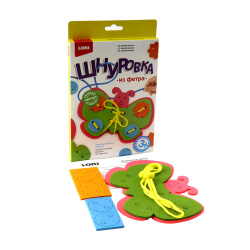 Развивающая игра Шнуровка фетр Бабочка Шф-008