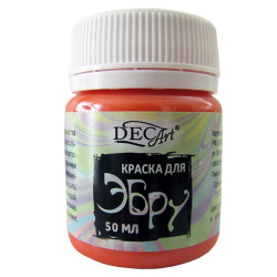 Краска для эбру DecArt 50мл 65-50-010 оранжевая