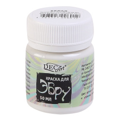 Краска для эбру DecArt 50мл 65-50-001 белая