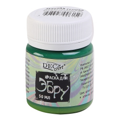 Краска для эбру DecArt 50мл 65-50-209 тем зеленая