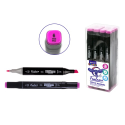 Маркер д/скетчинга двухст 3-6,2мм Fantasia Vivid pink M-5012-6