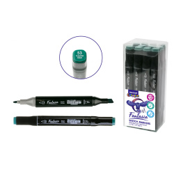 Маркер д/скетчинга двухст 3-6,2мм Fantasia Turquoise green M-5012-53