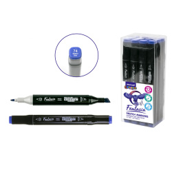 Маркер д/скетчинга двухст 3-6,2мм Fantasia Briliant blue M-5012-74