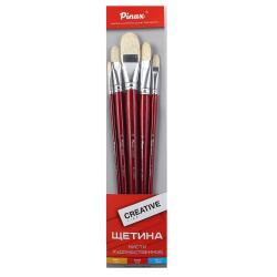Набор кистей 5шт Щетина пл овал №4,6,8,10,12 Creative Pinax 129995
