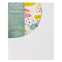 Холст н/подрамн 30*40 100%хл 280гр 170178 КОКОС