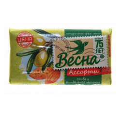 Мыло Весна 90гр олива и миндальное молочко