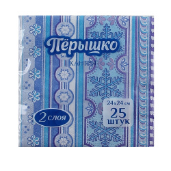 Салфетки Перышко 1*25 2сл Кантри -Новый год