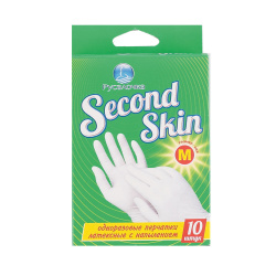 Перчатки Русалочка SECOND SKIN M(одноразовые 10шт)