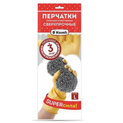 Перчатки резин латекс М (цветн) сверхпрочн 20073